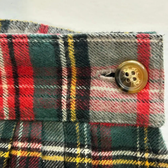 Orvis women's plaid flannel pleated midi skirt size 8P - Picture 6 of 12